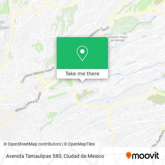 Avenida Tamaulipas 580 map