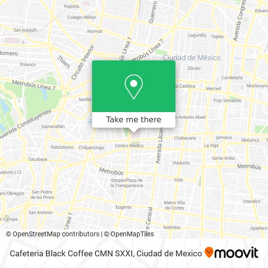 Cafeteria Black Coffee CMN SXXI map