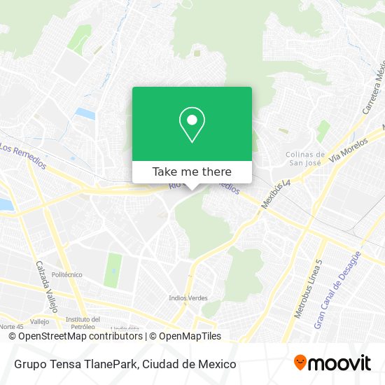 Mapa de Grupo Tensa TlanePark