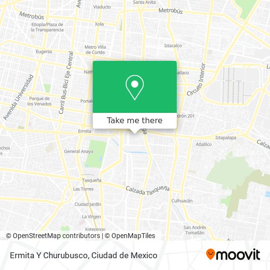 Mapa de Ermita Y Churubusco