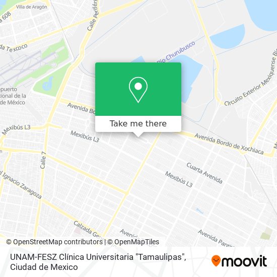 UNAM-FESZ Clínica Universitaria "Tamaulipas" map