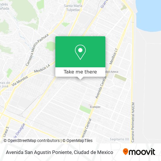 Avenida San Agustín Poniente map