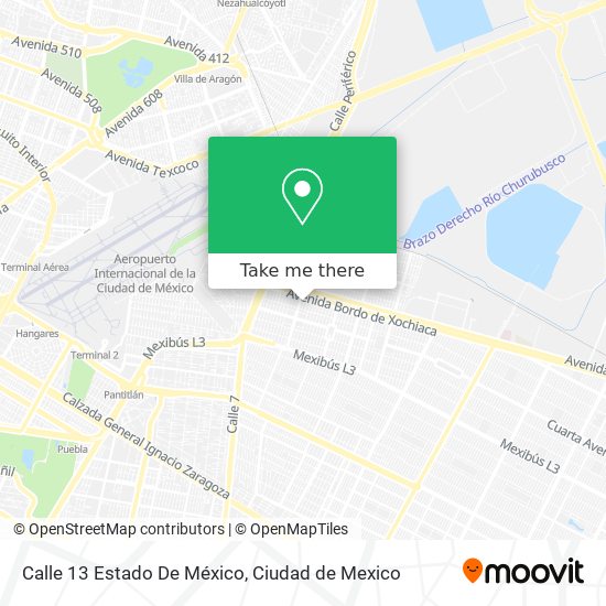 Calle 13 Estado De México map
