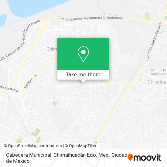 Cabecera Municipal, Chimalhuacán Edo. Mex. map