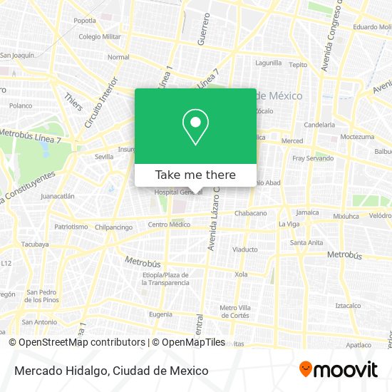 Mercado Hidalgo map