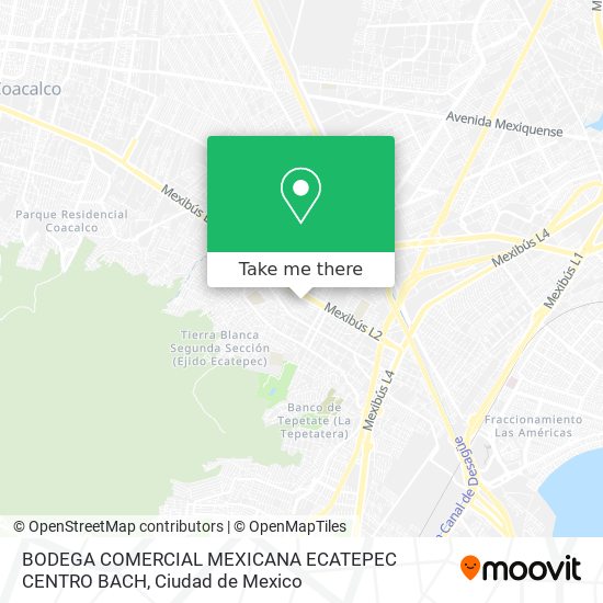 Mapa de BODEGA COMERCIAL MEXICANA ECATEPEC CENTRO BACH