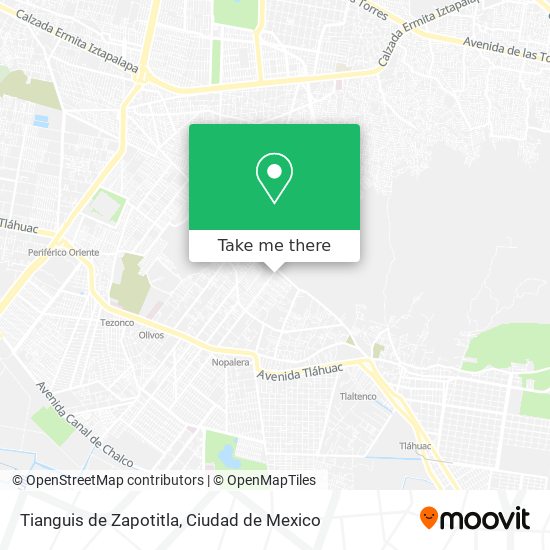 Tianguis de Zapotitla map