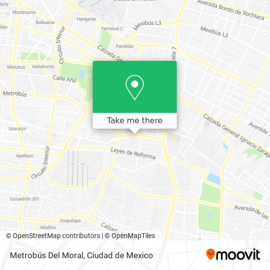 Metrobús Del Moral map