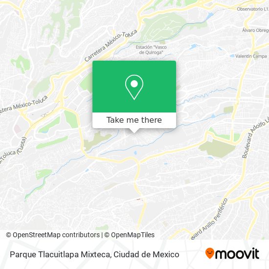 Parque Tlacuitlapa Mixteca map