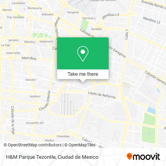 H&M Parque Tezontle map