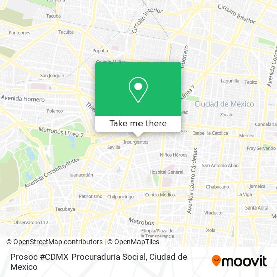 Prosoc #CDMX Procuraduría Social map