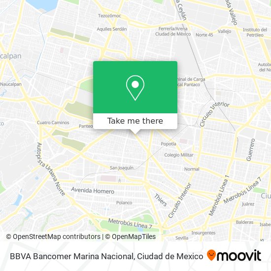 BBVA Bancomer Marina Nacional map