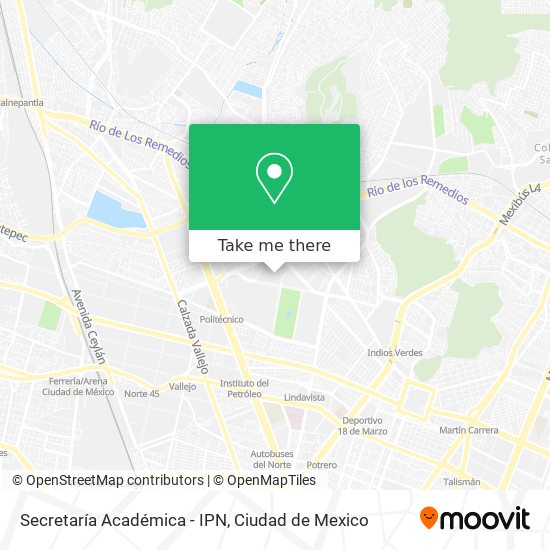 Secretaría Académica - IPN map