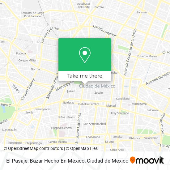 El Pasaje, Bazar Hecho En México map