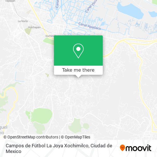 Campos de Fútbol La Joya Xochimilco map