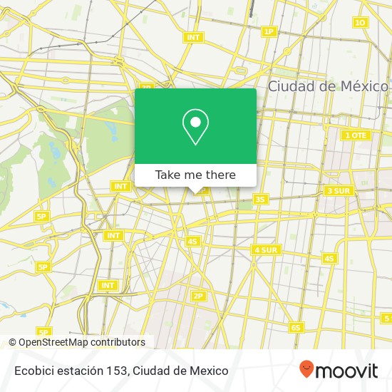 Mapa de Ecobici estación 153