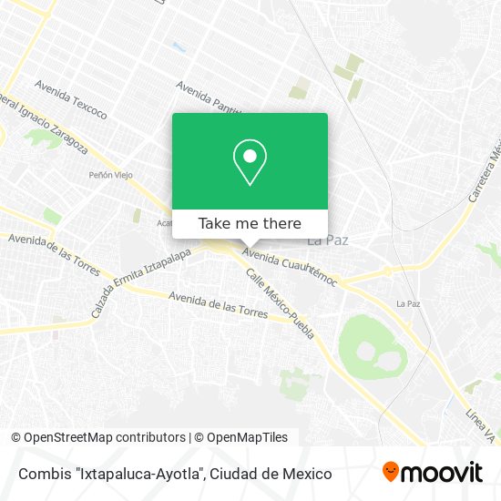 Combis "Ixtapaluca-Ayotla" map