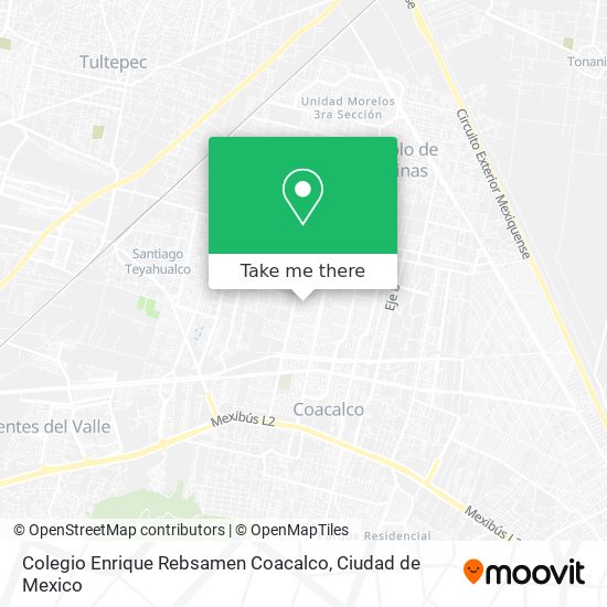 Colegio Enrique Rebsamen Coacalco map