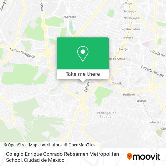 Mapa de Colegio Enrique Conrado Rebsamen Metropolitan School