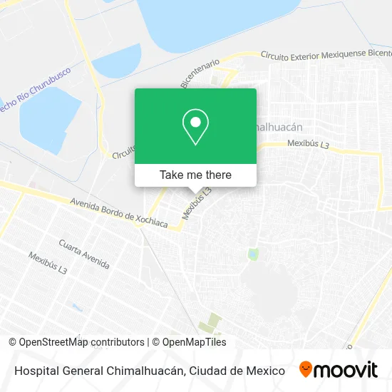 Hospital General Chimalhuacán map