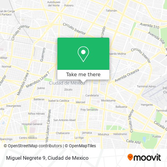 Miguel Negrete 9 map