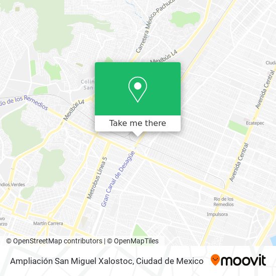 Ampliación San Miguel Xalostoc map