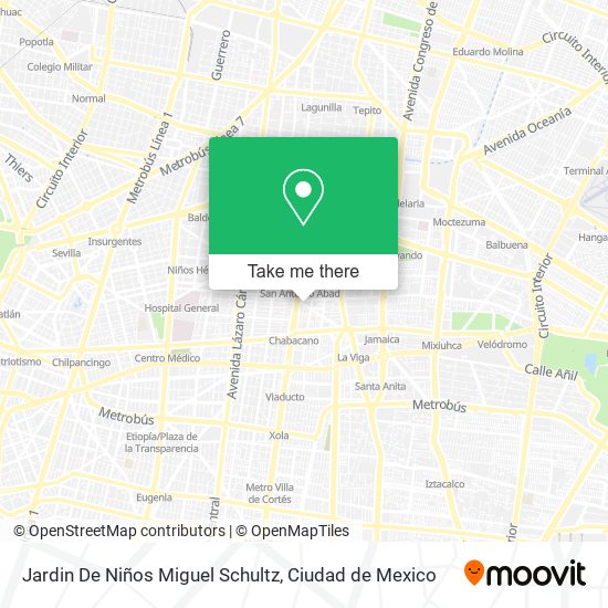 Jardin De Niños Miguel Schultz map