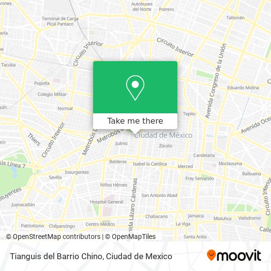 Tianguis del Barrio Chino map