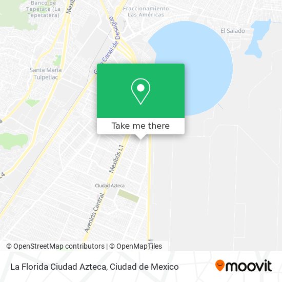 La Florida Ciudad Azteca map