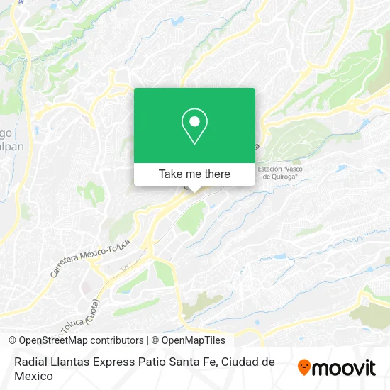 Mapa de Radial Llantas Express Patio Santa Fe