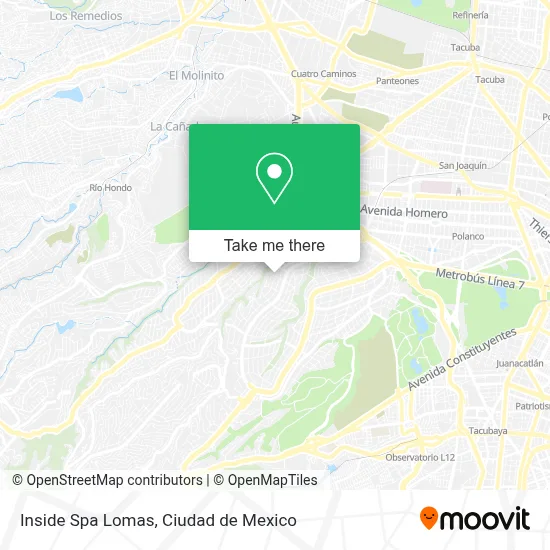 Inside Spa Lomas map