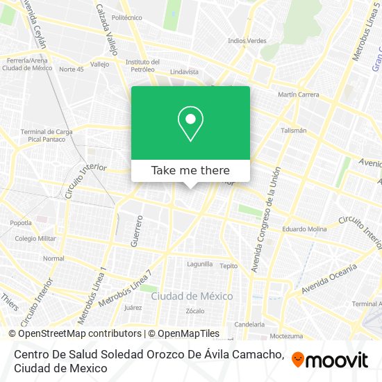 Centro De Salud Soledad Orozco De Ávila Camacho map