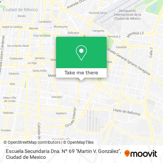 Escuela Secundaria Dna. Nº 69 "Martín V. González" map