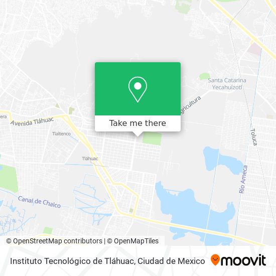 Mapa de Instituto Tecnológico de Tláhuac