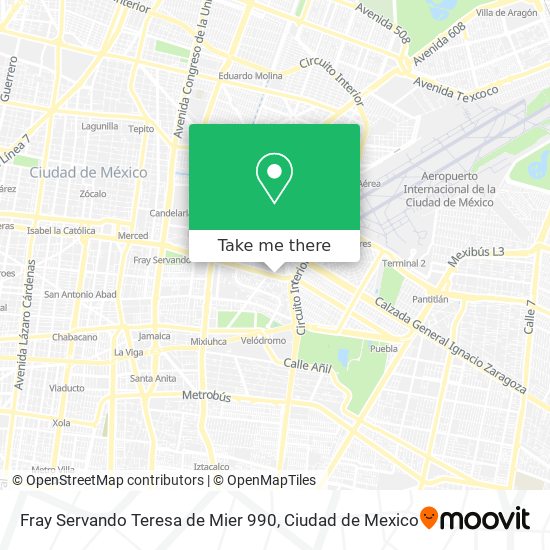 Fray Servando Teresa de Mier 990 map