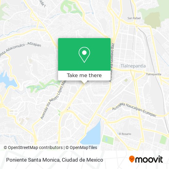 Poniente Santa Monica map