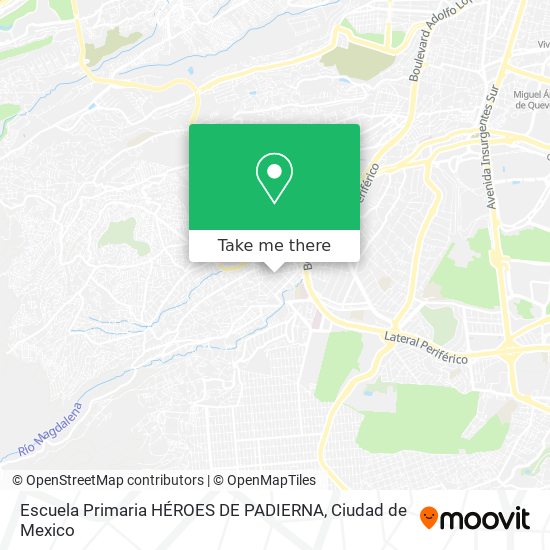 Mapa de Escuela Primaria HÉROES DE PADIERNA