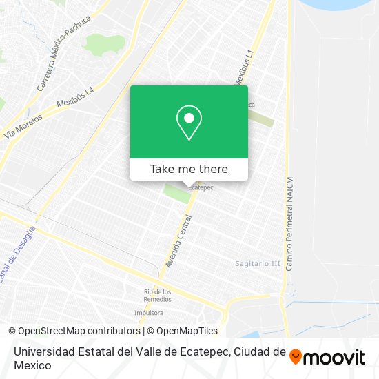 Universidad Estatal del Valle de Ecatepec map