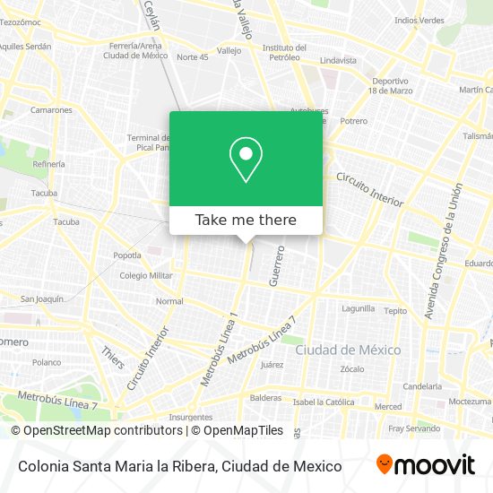 How to get to Colonia Santa Maria la Ribera in Azcapotzalco by Bus, Metro  or Train?