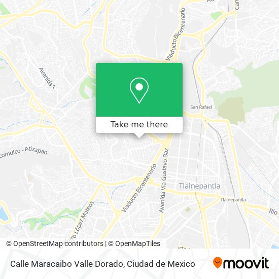 Mapa de Calle Maracaibo Valle Dorado