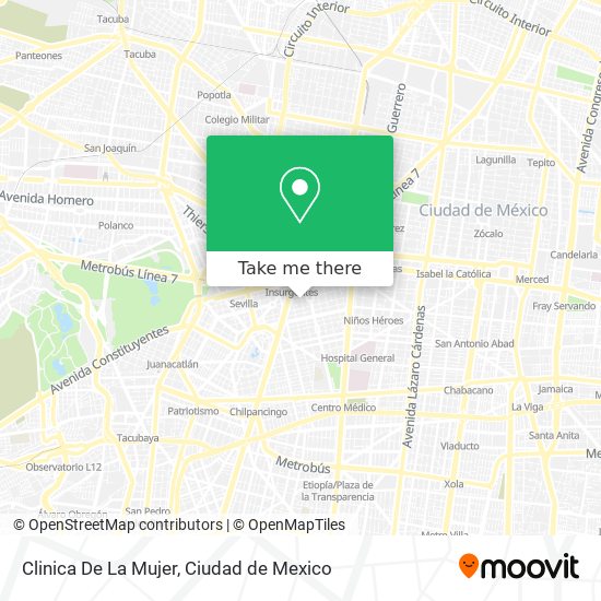 Mapa de Clinica De La Mujer