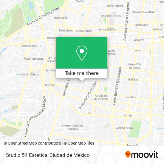 Mapa de Studio 54 Estetica