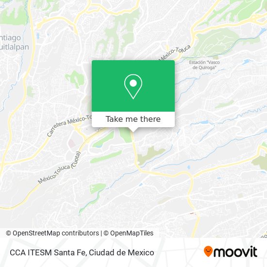 CCA ITESM Santa Fe map