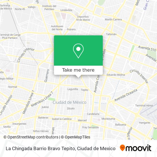 La Chingada Barrio Bravo Tepito map