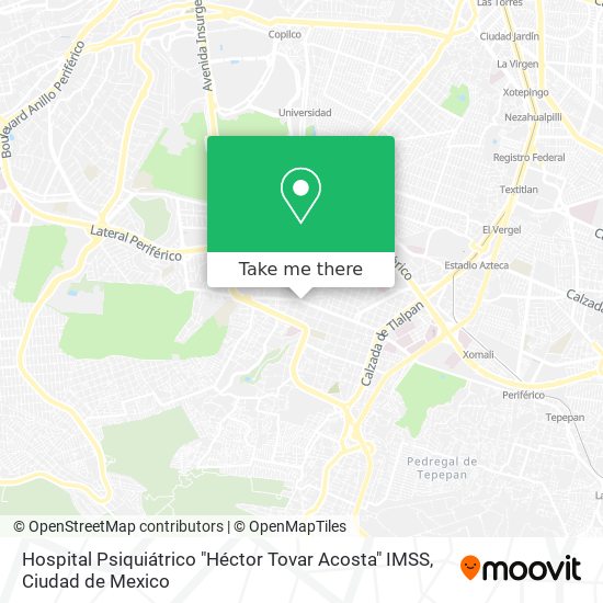 Hospital Psiquiátrico "Héctor Tovar Acosta" IMSS map