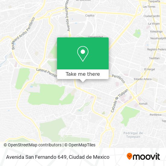 Avenida San Fernando 649 map