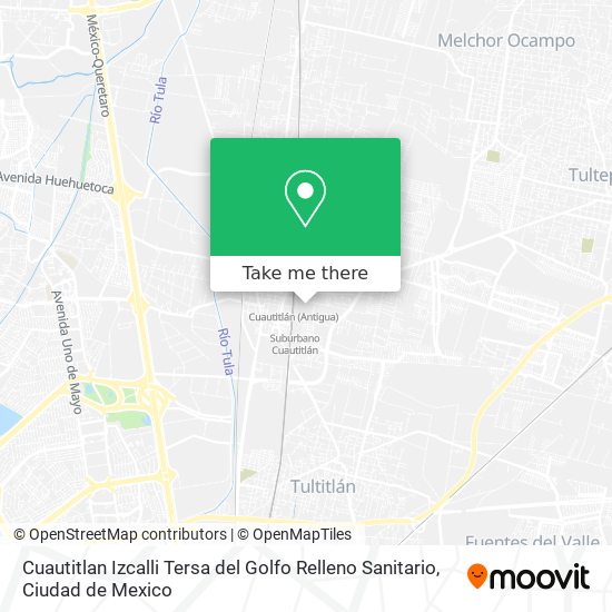 Cuautitlan Izcalli Tersa del Golfo Relleno Sanitario map