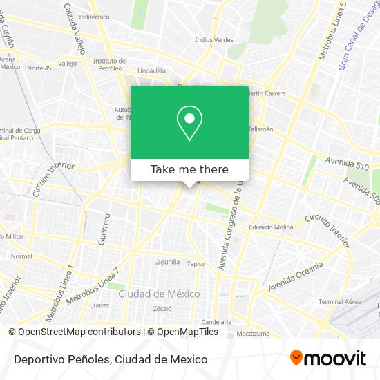 Deportivo Peñoles map