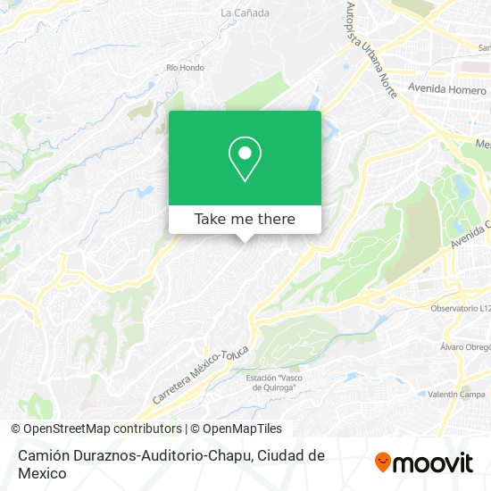 Mapa de Camión Duraznos-Auditorio-Chapu