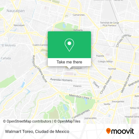 Mapa de Walmart Toreo